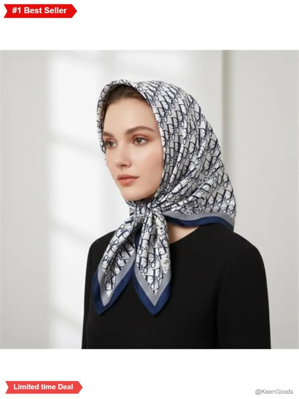 35x35 Large Square Satin Silk-Feel Scarf Head Wrap Bandana Bag Accessory